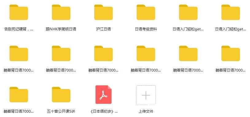日语学习-日语入门及考级资料视频+音频+文档合集